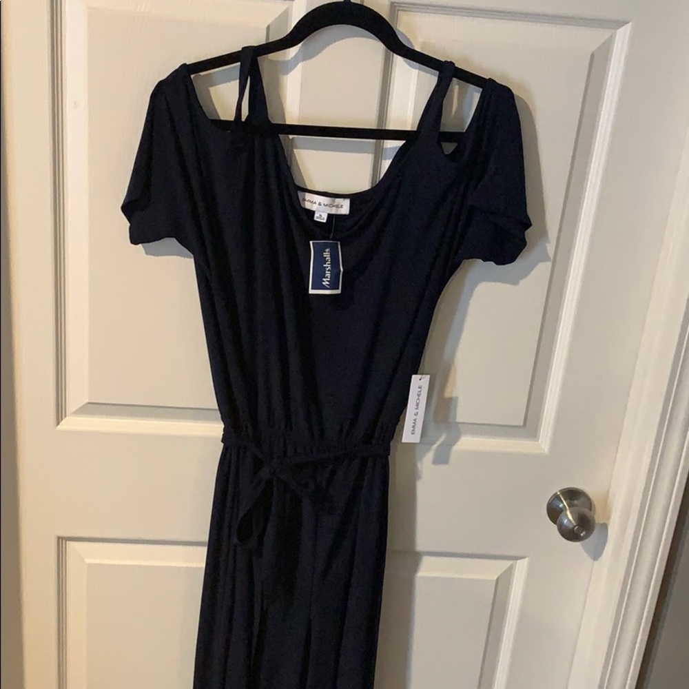 NWT XL NAVY COLD SHOULDER JUMPSUIT